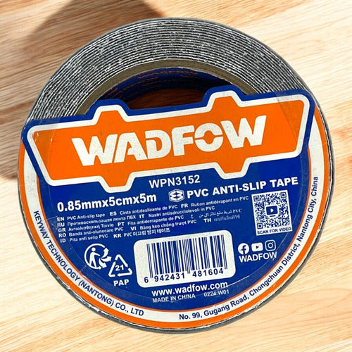 CINTA ANTIRESBALANTE NEGRO PVC 5MTX5MM WADFOW