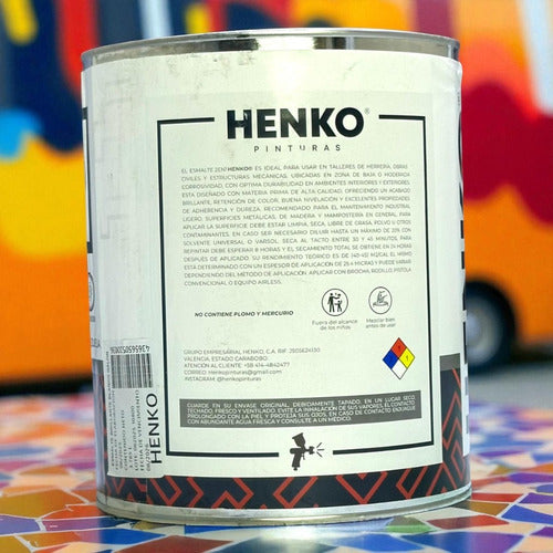 Esmalte 2 En 1 Anticorrosivo Henko 1/4 Galón