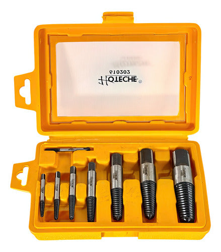 Juego Extractor Pernos Tornillos Dañados Broca 8pcs Hoteche