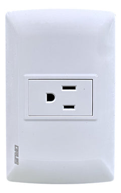 Toma Sencillo C/tierra 15amp Orus