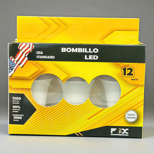 Bombillo Led 12w Fox Pack De 3
