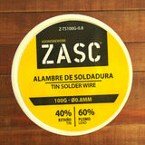 Estaño Alambre Para Soldar De 100grx0.80mm Zasc