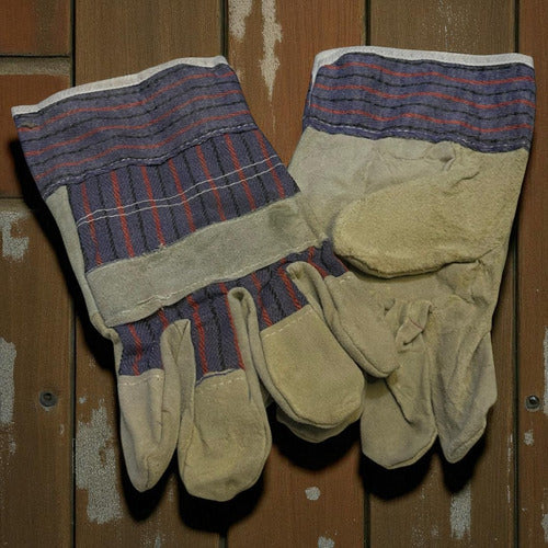 Guantes De Carnaza Corto Azul