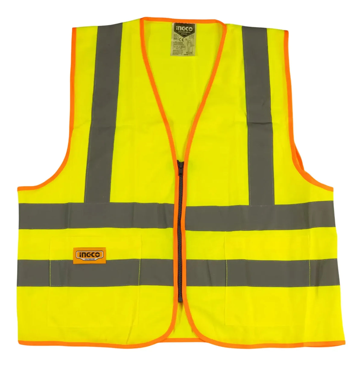 Chaleco Reflectivo De Seguridad Amarillo Talla Xl Ingco