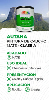 Pintura De Caucho 1G Autana Tepuy Clase A - GASKA