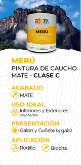 Pintura De Caucho 4G Meru Tepuy Clase C - GASKA