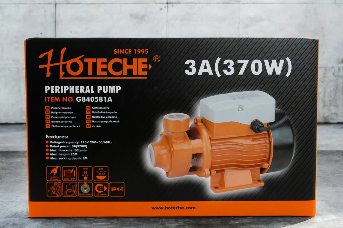 Bomba De Agua 1/2 370w 30 Litros X Min, 20mts Altura Hoteche