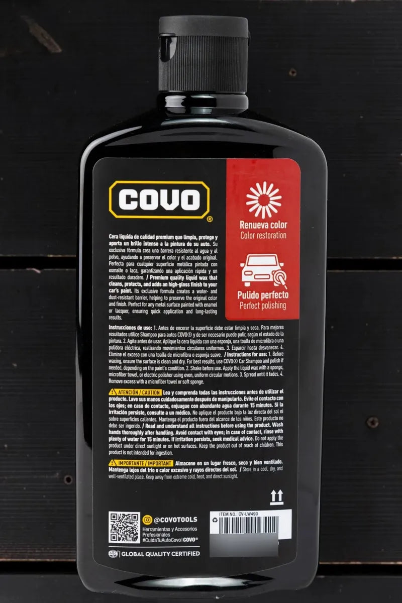 Cera O Pulitura Líquida Para Carros 500ml Covo