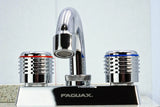 Llave Lavamanos Doble Cuello Cisne Faguax