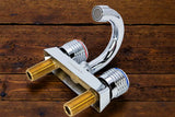 Llave Lavamanos Doble Cuello Cisne Faguax