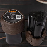 Set Taladro Inalámbrico Con Mecha Y 2 Baterías 12v Ingco