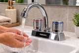 Llave Lavamanos Doble Cuello Cisne Faguax