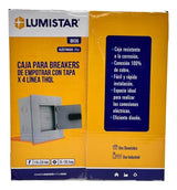 Tablero de embutir 4 lineas c/tapa THQL 20-100AMP Lumistar