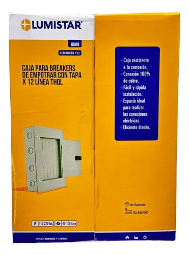 Tablero de embutir 12 lineas c/tapa THQL 20-100AMP Lumistar