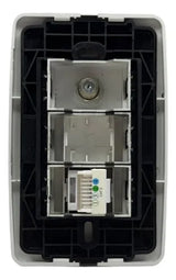 Toma Coaxial Y Telefónica Moderna Gris  Lumistar