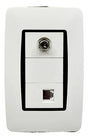 Toma Coaxial Y Telefónica Moderna Blanco Lumistar - GASKA