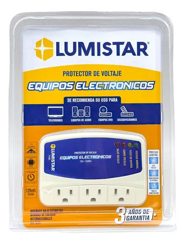 Protector De Voltaje Equipos Electrónicos Lumistar 120v