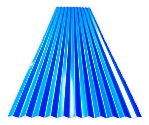 Lamina De Zinc Pre Pintada Azul 12 PIES X 0.16MM