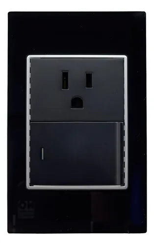 Toma Interruptor 3 Way Lumistar Linea Elite Negro - GASKA