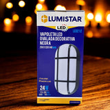 Vapoleta Led Ovalada decorativa Negra 24W 85-265V 6500K IP54 Lumistar
