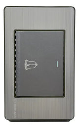 Pulsador De Timbre Elite Plateado Lumistar - GASKA