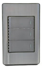 Interruptor Triple Elite 3 Way Plata 127-250V 16AMP Lumistar - GASKA