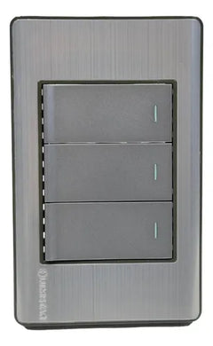 Interruptor Triple Elite 3 Way Plata 127-250V 16AMP Lumistar