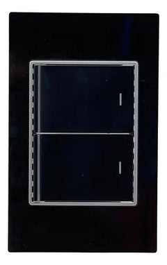 Interruptor Doble Elite Negro 3 Way Lumistar
