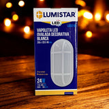Vapoleta Led Ovalada Decorativa Blanca 24W 85-265V 6500K IP54 Lumistar
