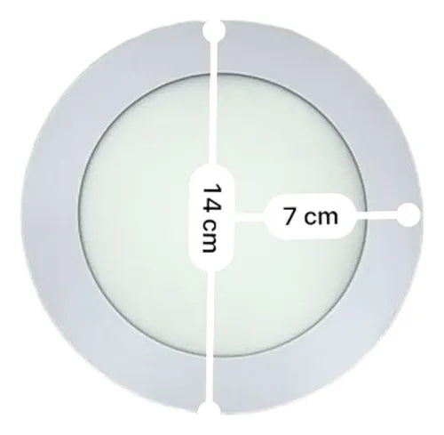 Panel Led Redondo Plano Lumistar 9w Para Empotrar