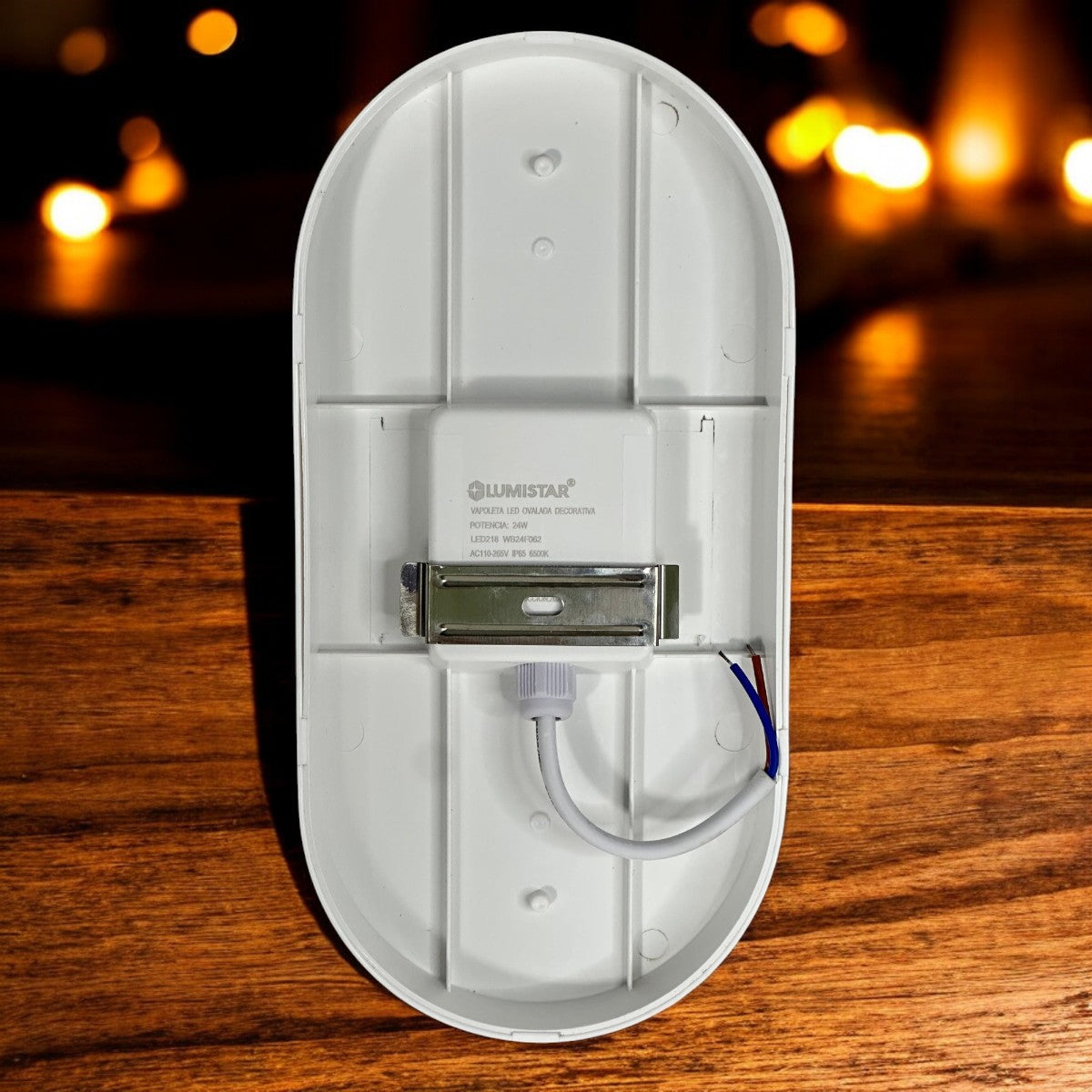 Vapoleta Led Ovalada Decorativa Blanca 24W 85-265V 6500K IP54 Lumistar