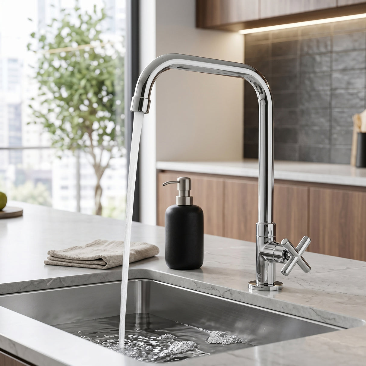 Llave Grifo Fregadero De Lujo Extensible Metales Aleados
