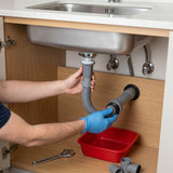 Sifón Extensible 1/4 Con Desagüe Lavamanos Metales Aleados