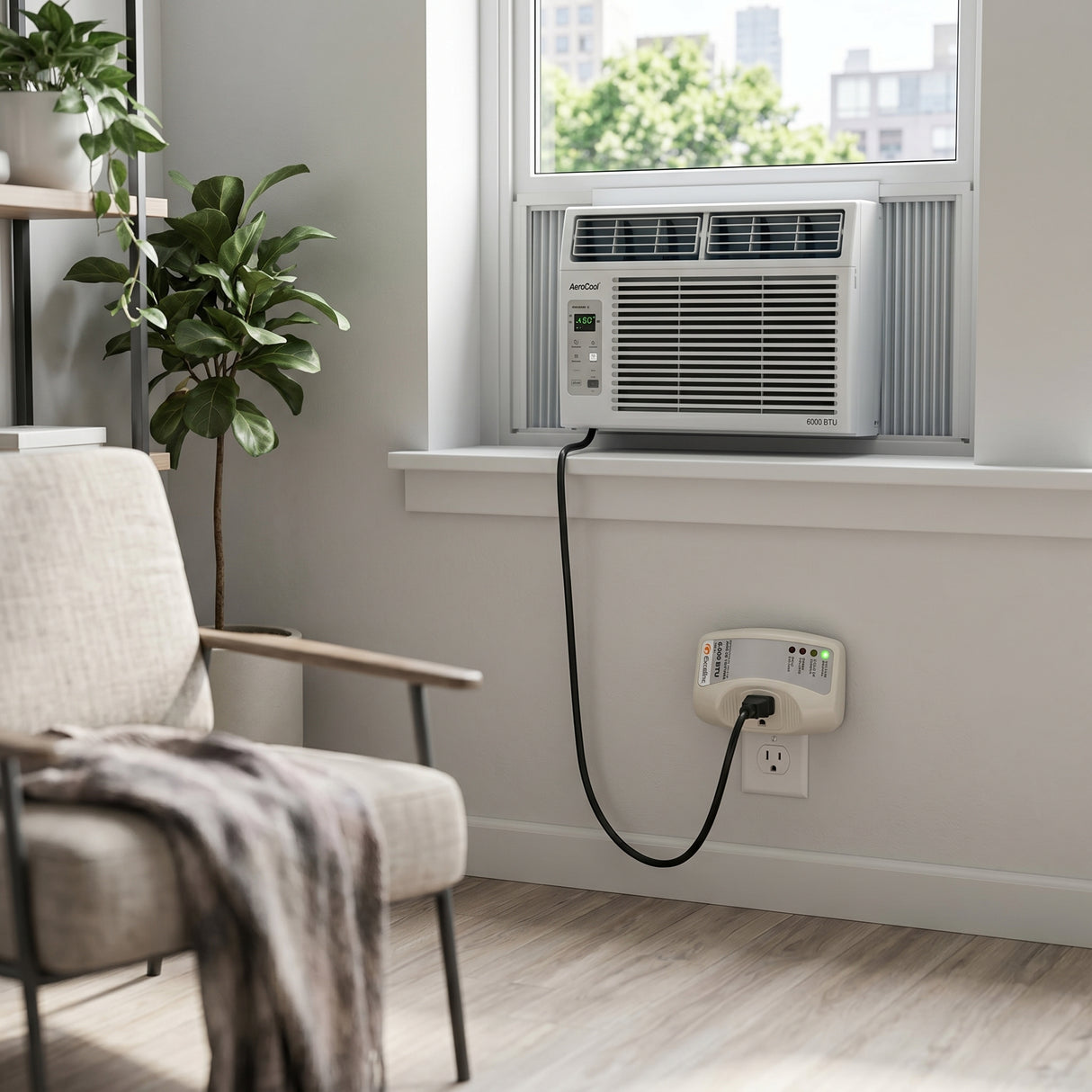 Protector De Voltaje 120v Aire De Ventana 6000 Btu Exceline