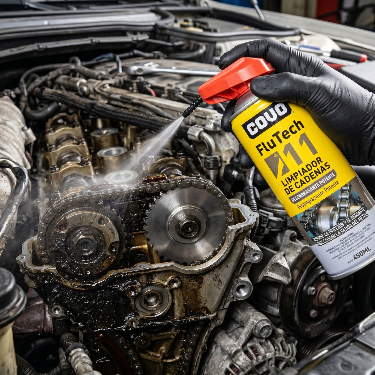 Lubricante De Cadena Secado Rápido 450ml Covo
