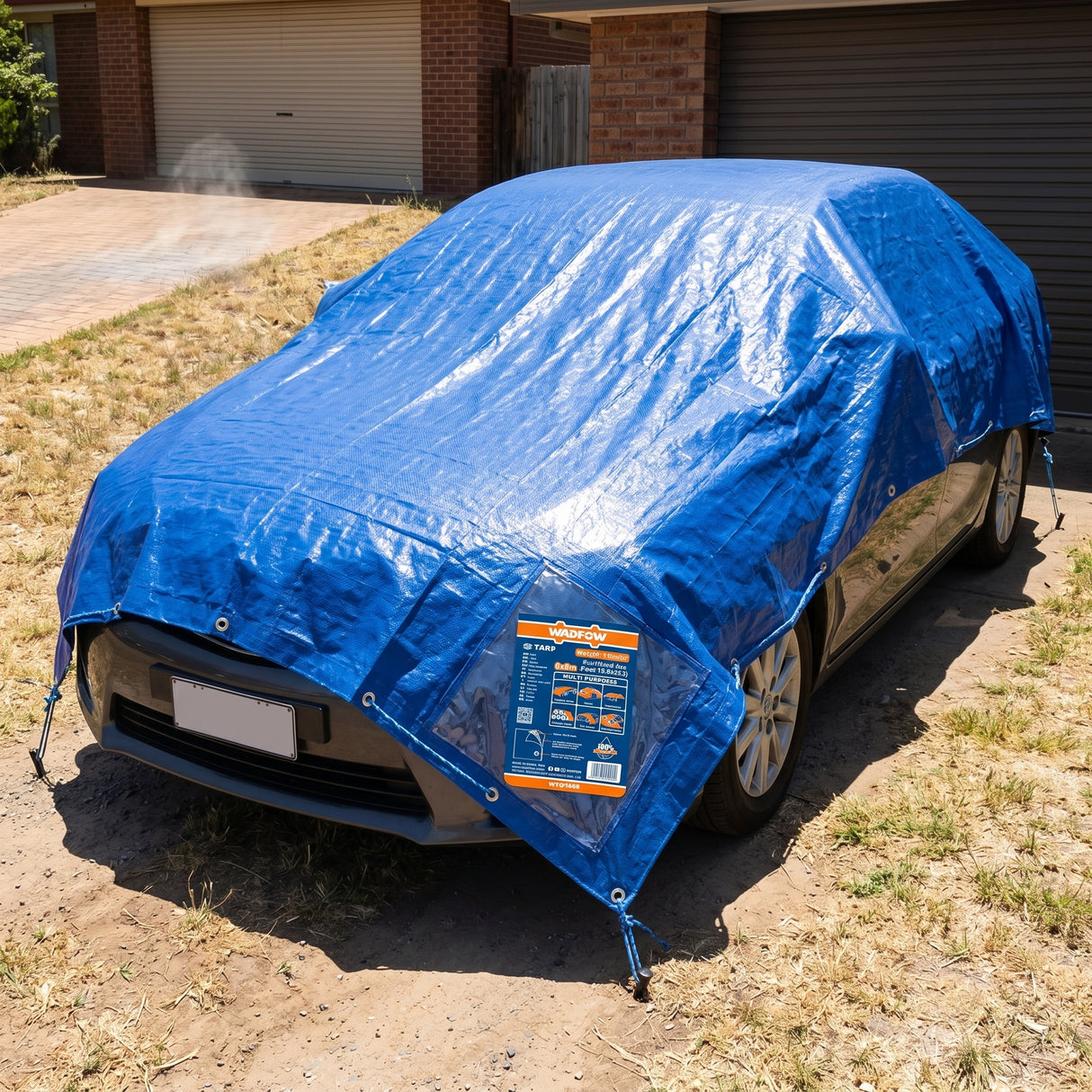 Lona Plástica Encerado Impermeable 6x8m Wadfow