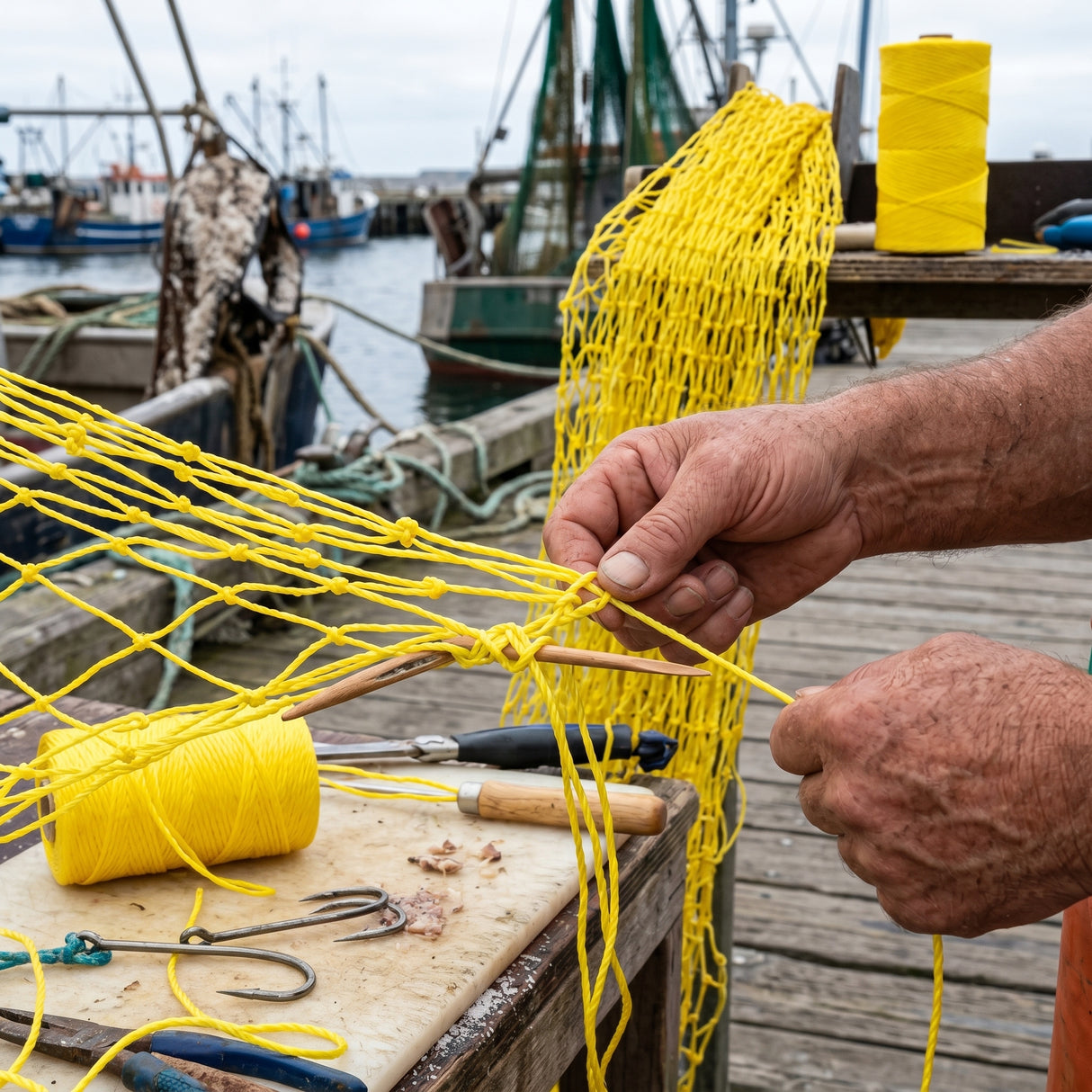 Hilo Guaral Tejer Nylon Pesca Cordel Amarillo Exxel