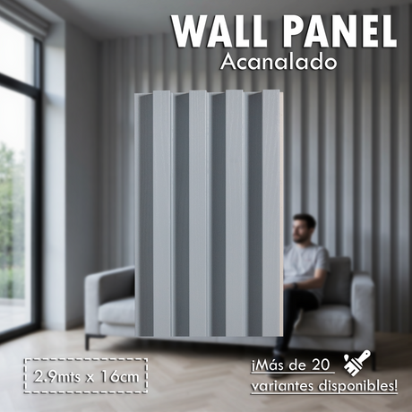 Wall Panel Acanalado Pvc 16cm X 2.9m Wpc