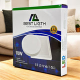 Panel Led Cuadrado Superficial 18W 110-265V Best Ligth