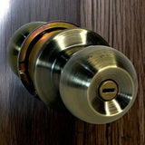 CERRADURA DE POMO REDONDO BAÑO BRONCE ANTIGUO FORTEK