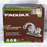 Griferia De Lavamanos 4" Doble Cuello Corto Cisne Calafate Faguax
