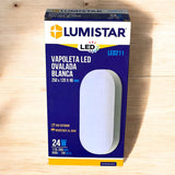 Vapoleta Led Ovalada Blanca 24W 85-265V 6500K IP54 Lumistar
