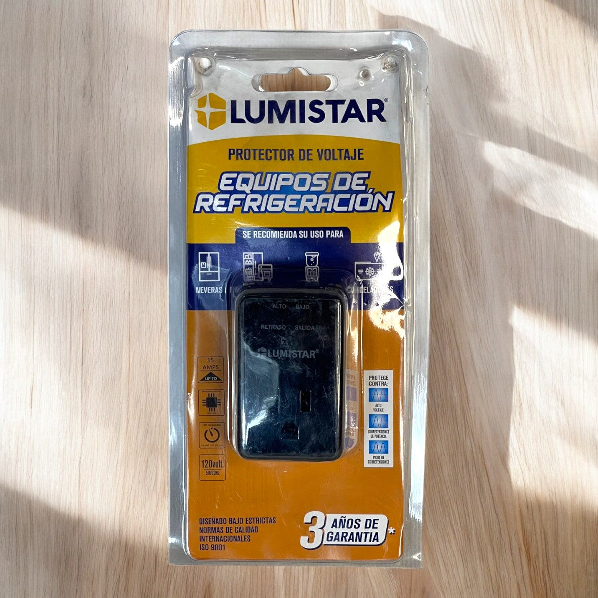 Protector De Voltaje Multiusos P/Equipos De Refrigeracion 90-140V 15AMP Lumistar