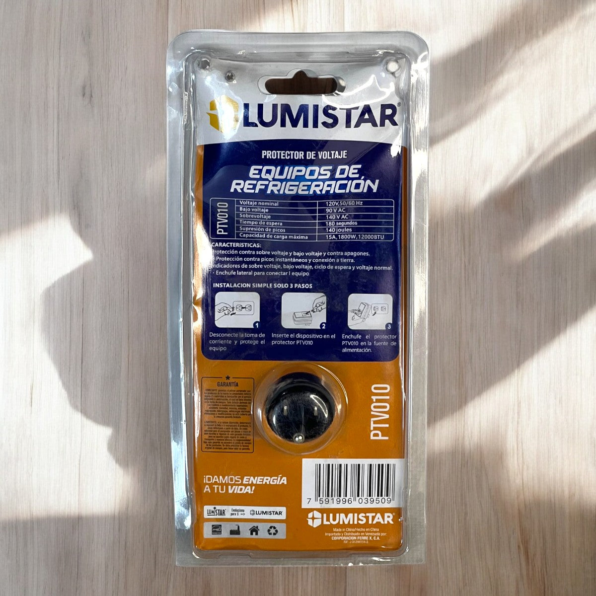 Protector De Voltaje Multiusos P/Equipos De Refrigeracion 90-140V 15AMP Lumistar
