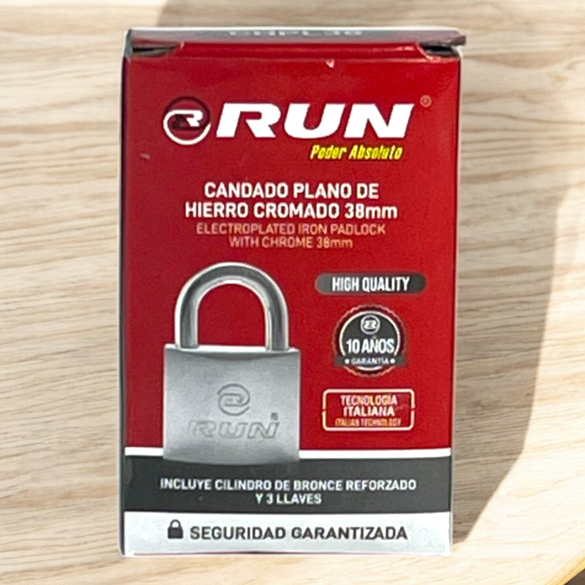 Candado De Hierro 38MM Cromado Run