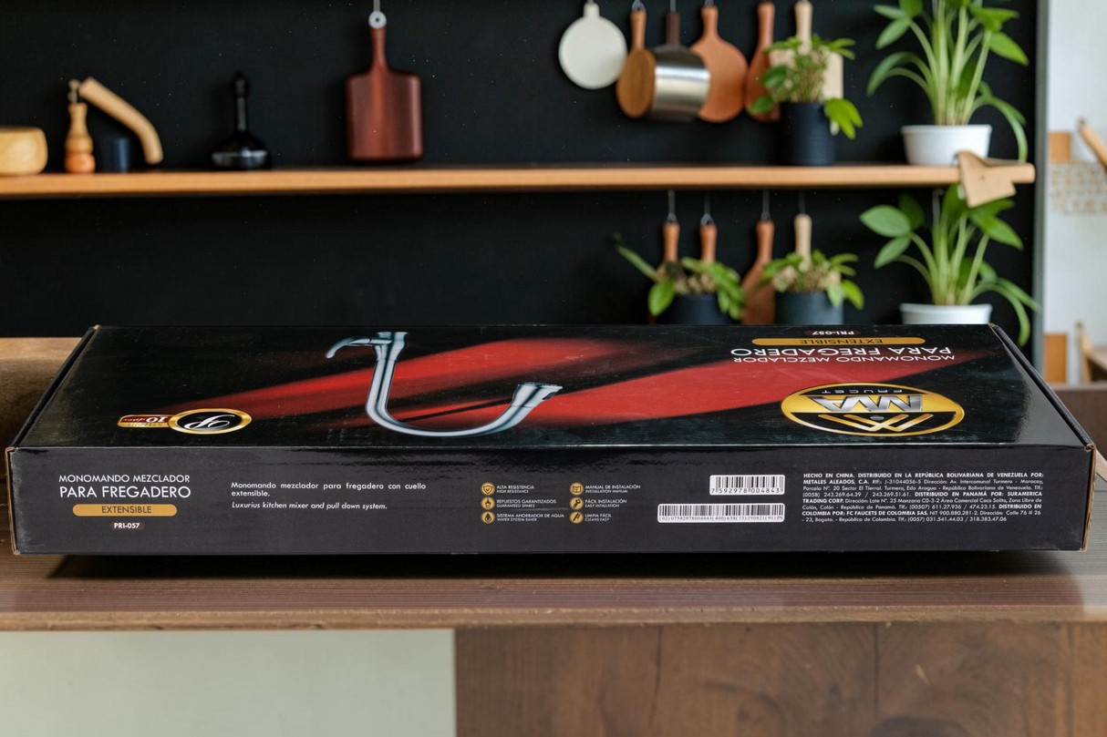 Llave Grifo Fregadero De Lujo Extensible Metales Aleados