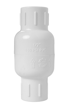 Válvula Check Pvc Lisa 1/2 Pulgada Metales Aleados