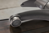 Llave Para Lavamanos Monomando Gris Oscuro Metales Aleados