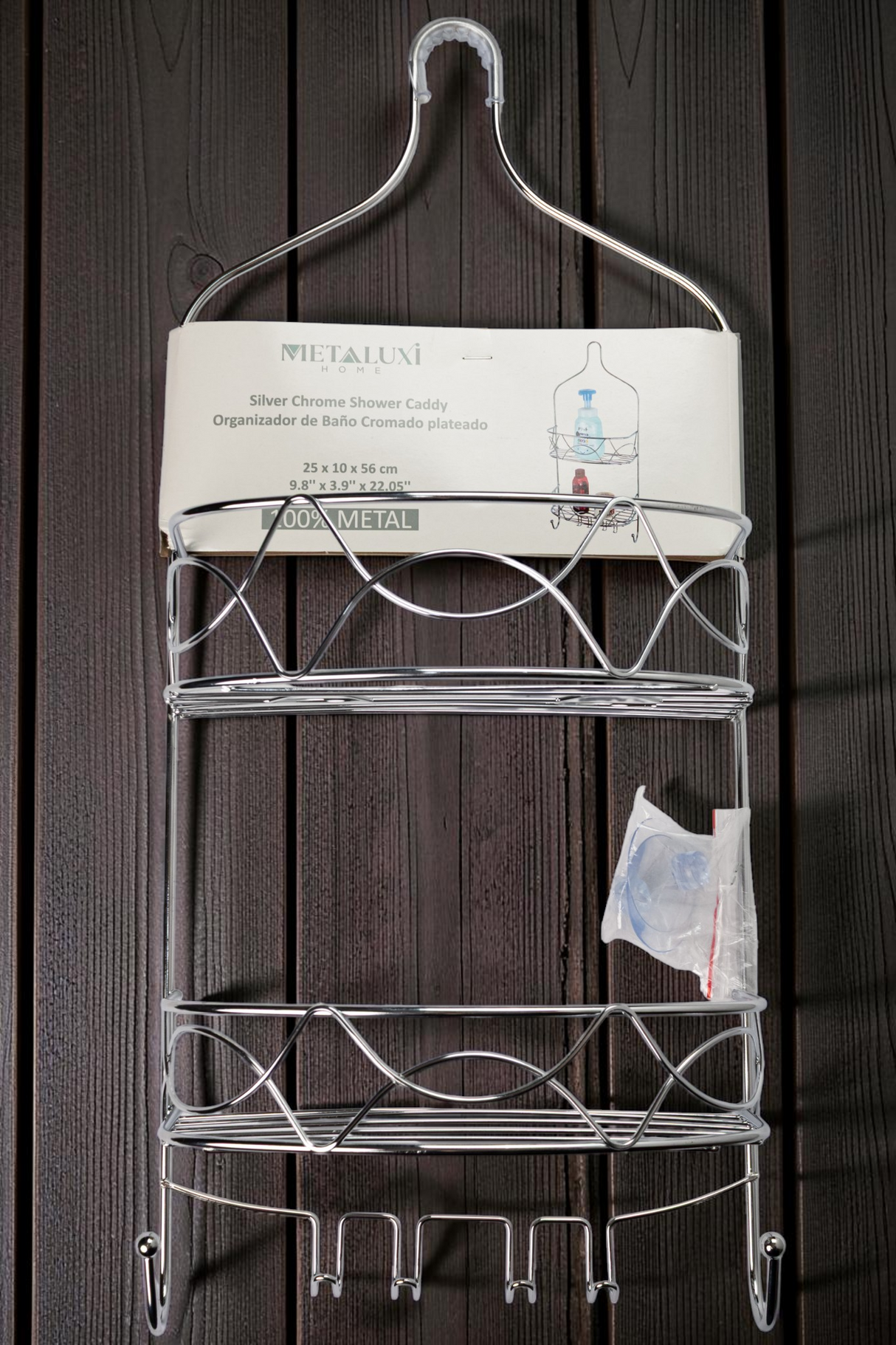 Estante Para Ducha Baño Ventana Cromado Metales Aleados