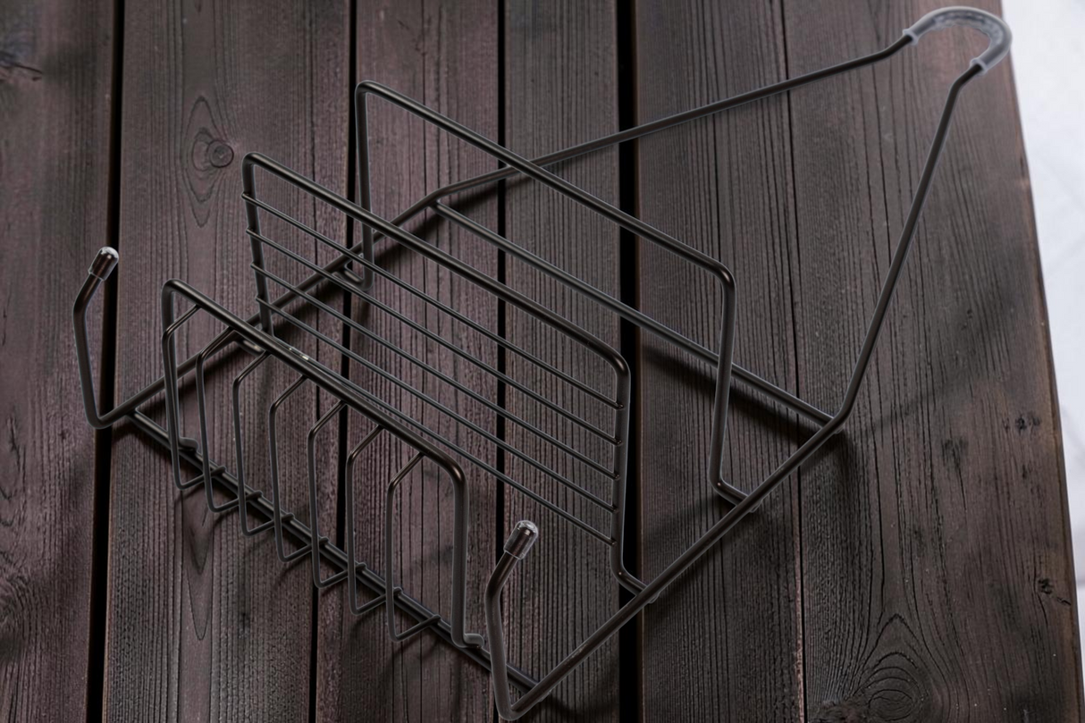Estante Para Ducha Baño Ventana Negro Metales Aleados